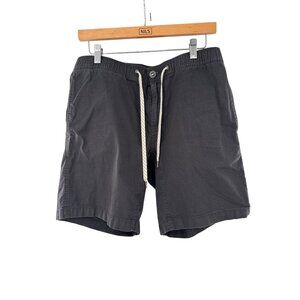 Vuori Ripstop Elastic Waist Shorts‎ Zip Pockets Charcoal Gray Mens M